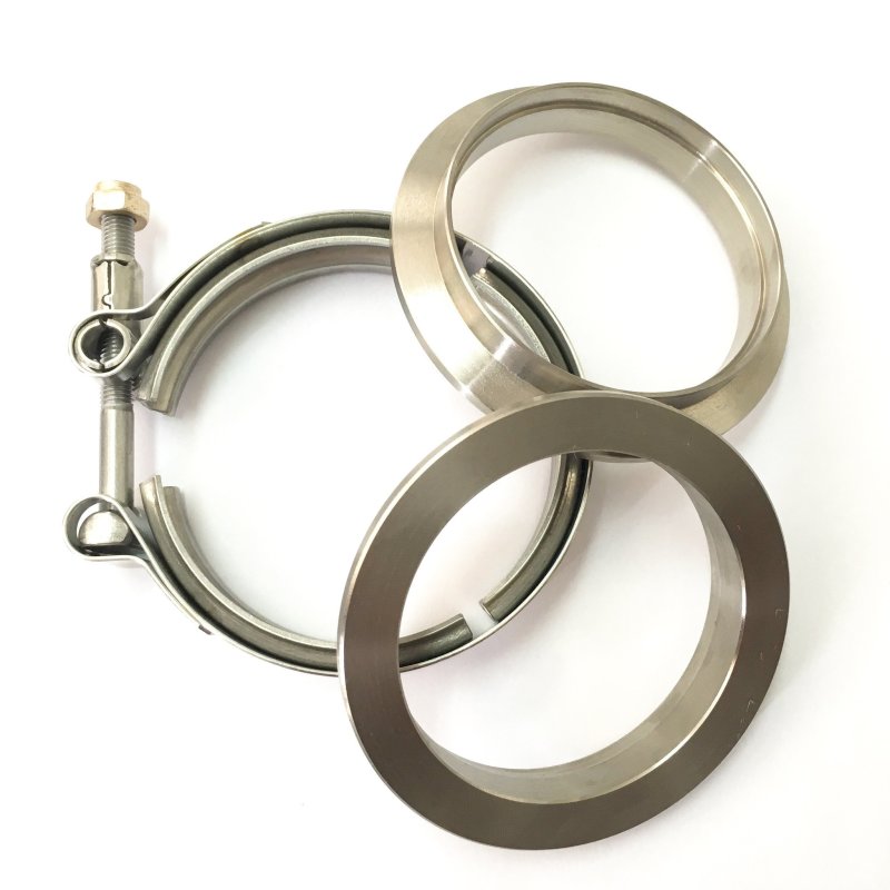 Ticon Industries 2.5in Titanium V-Band Clamp Assembly (2 Flanges/1 Clamp) 103-06310-0002 103-06310-0002 Photo - Primary