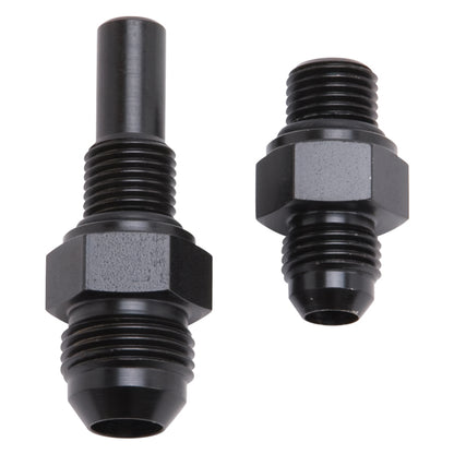 Russell Performance -6 AN to 4L80 Transmission Ports Adapter Fittings (Qty 2) - Black Zinc 641390 641390 Photo - Primary
