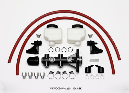Wilwood Tandem Remote Master Cylinder - 1" Bore 260-14243-BK Photo - Primary