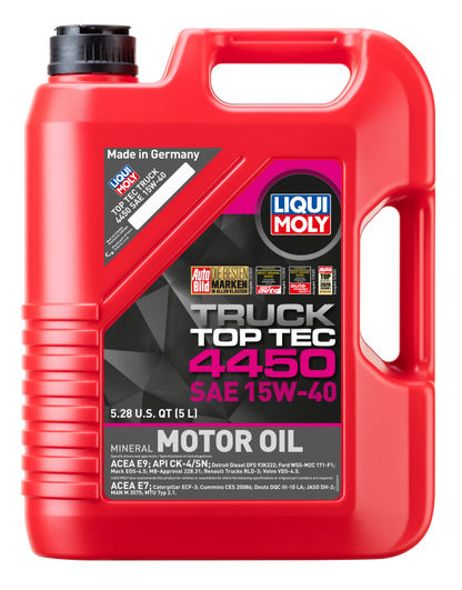 LIQUI MOLY 5L Top Tec Truck 4450 Motor Oil SAE 15W40 22038 22038 Photo - out of package
