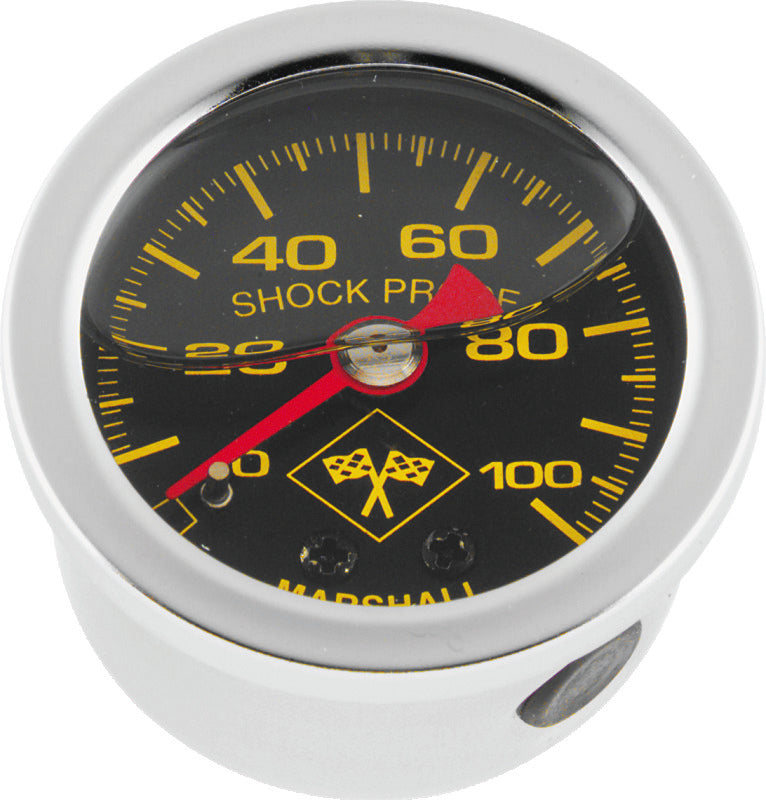Bikers Choice 0-100 PSI Oil Pressure Gauge Black Face Stainless Bezel Liquid Filled Universal Custom 496458 496458 Photo - Primary