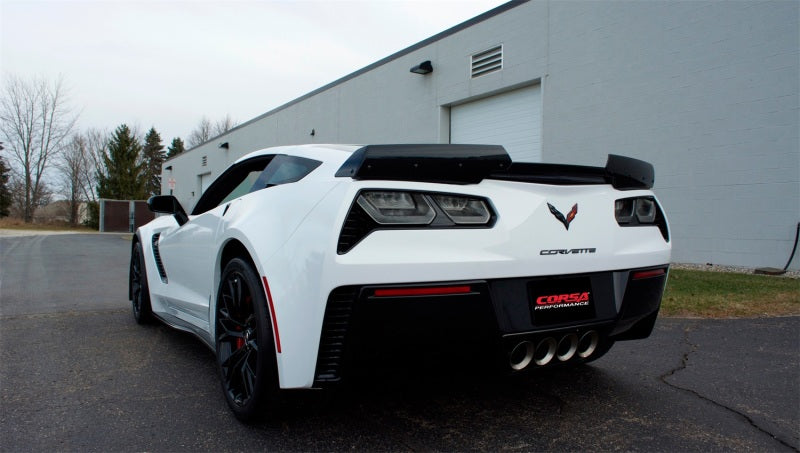 Corsa Performance 2.75" Dual Rear Exit Cat-Back Exhaust System with Quad 4.5" Tips 14766CB Photo - Mounted