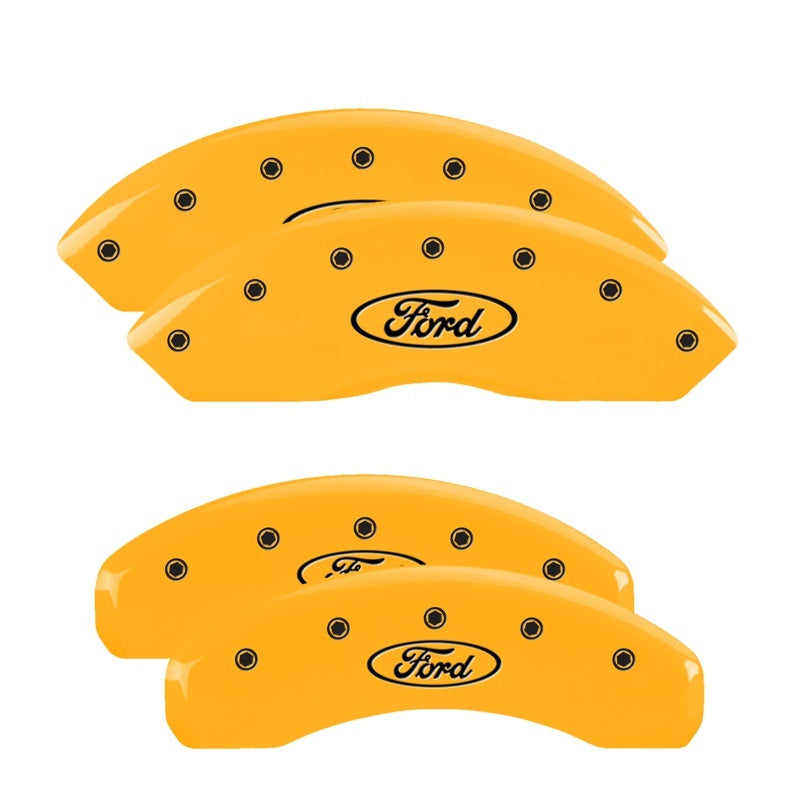 MGP 4 Caliper Covers Engraved Front & Rear Oval Logo/Ford Yellow Finish Black Char 2001 Ford F-150 10021SFRDYL 10021SFRDYL Photo - Primary