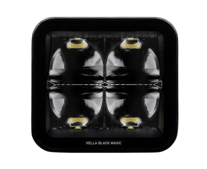 Hella Universal Black Magic 3.2in L.E.D. Cube Kit - Flood Beam (Long Range) 358176821 358176821 Photo - Close Up