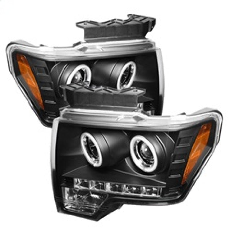 Spyder Ford F150 09-14 Projector Headlights Halogen Model- CCFL Halo LED Blk PRO-YD-FF15009-CCFL-BK 5030108 5030108 Photo - Primary