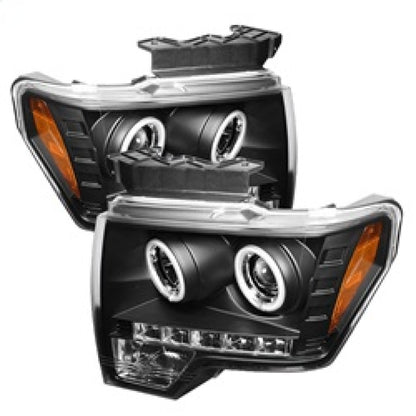 Spyder Ford F150 09-14 Projector Headlights Halogen Model- CCFL Halo LED Blk PRO-YD-FF15009-CCFL-BK 5030108 5030108 Photo - Primary
