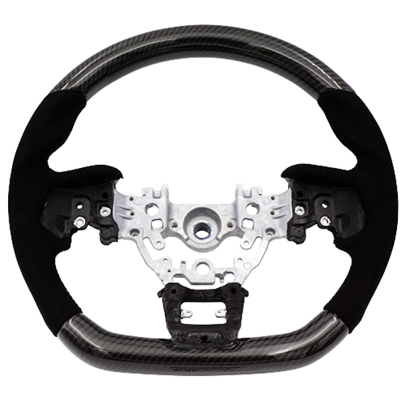 BLOX Racing 22+ Subaru Carbon/Alcantara Steering Wheel Black Stitching BXSW-50020-B