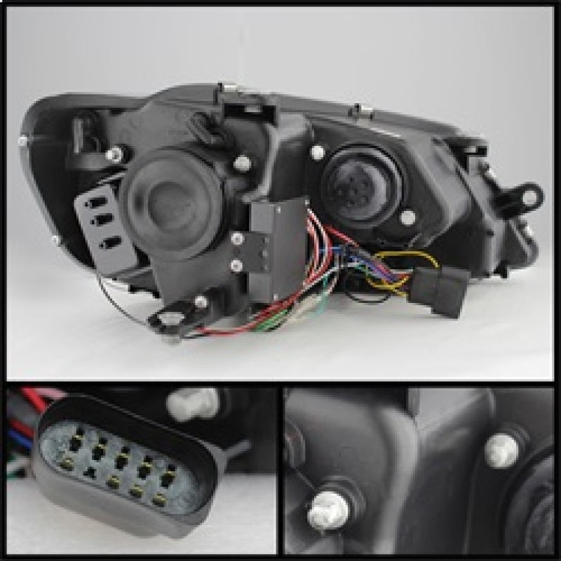 Spyder Volkswagen Jetta 11-14 Projector Headlights Halogen Light Tube DRL Blk PRO-YD-VJ11-LTDRL-BK 5073648 5073648 Photo - Unmounted