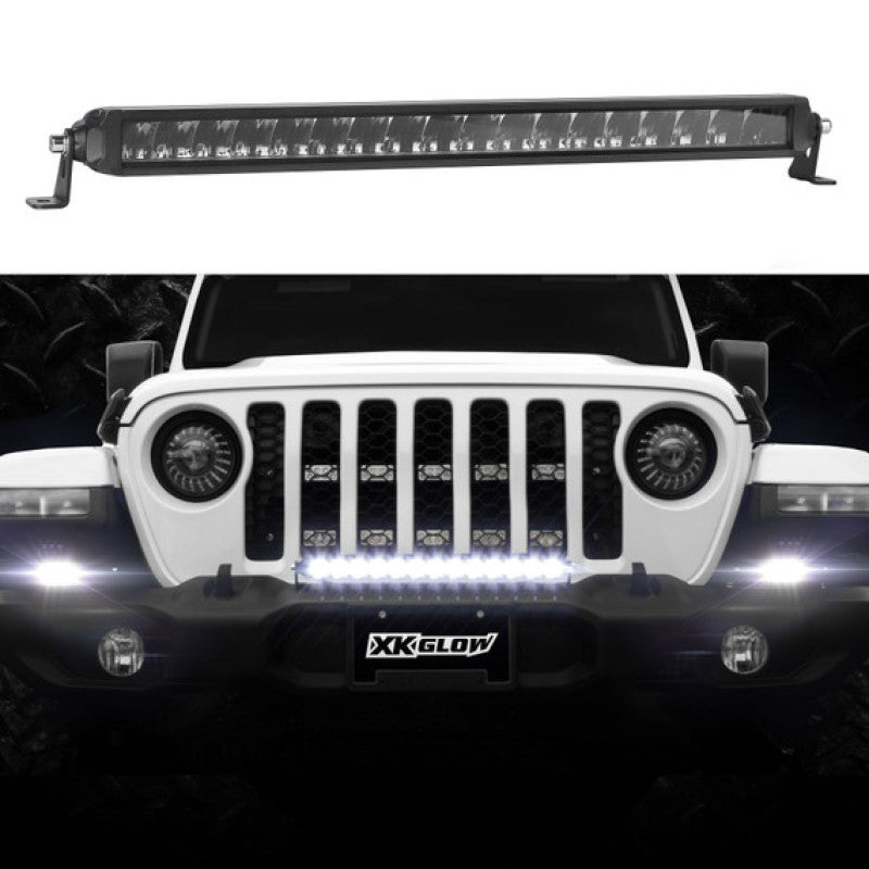 XKGLOW XK Glow Razor Light Bar Auxiliary High Beam Driving No Wire & Switch 10in XK064010-D