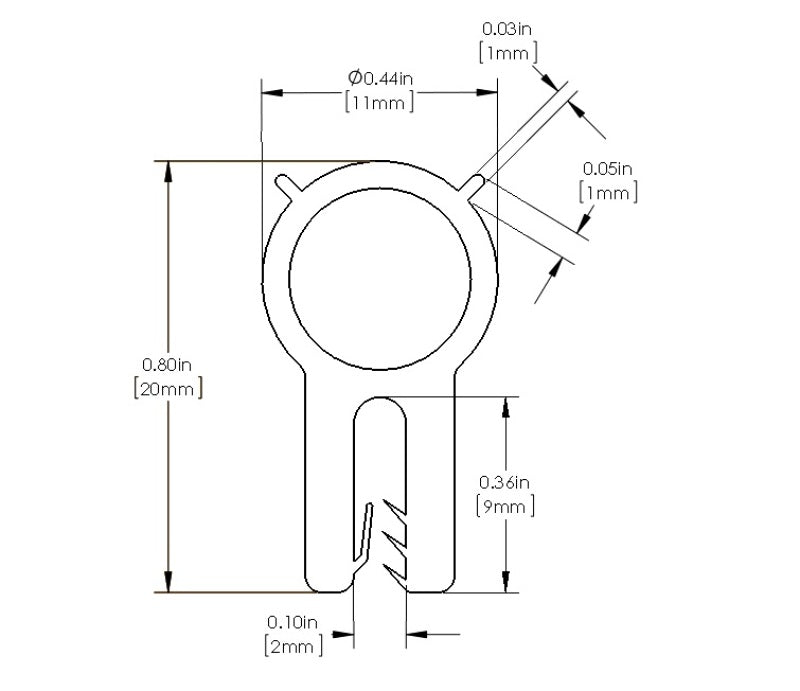 aFe MagnumFORCE Spare Parts Trim Seal Kit (1/16IN X 7/16IN) x 36IN L 59-10095 59-10095 Photo - Unmounted