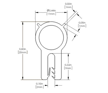 aFe MagnumFORCE Spare Parts Trim Seal Kit (1/16IN X 7/16IN) x 36IN L 59-10095 59-10095 Photo - Unmounted