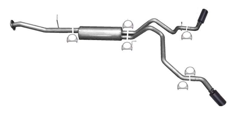 Gibson 00-06 Chevrolet Suburban 1500 LS 5.3L 2.25in Cat-Back Dual Extreme Exhaust - Black Elite 65562B 65562B Photo - Primary