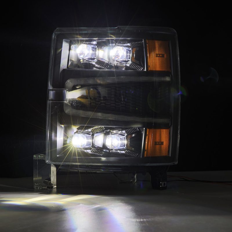 AlphaRex 04-15 Chevy 1500HD NOVA-Series LED Proj Headlights Black w/Activ Light/Seq Signal & SB DRL 880239 880239 User 5