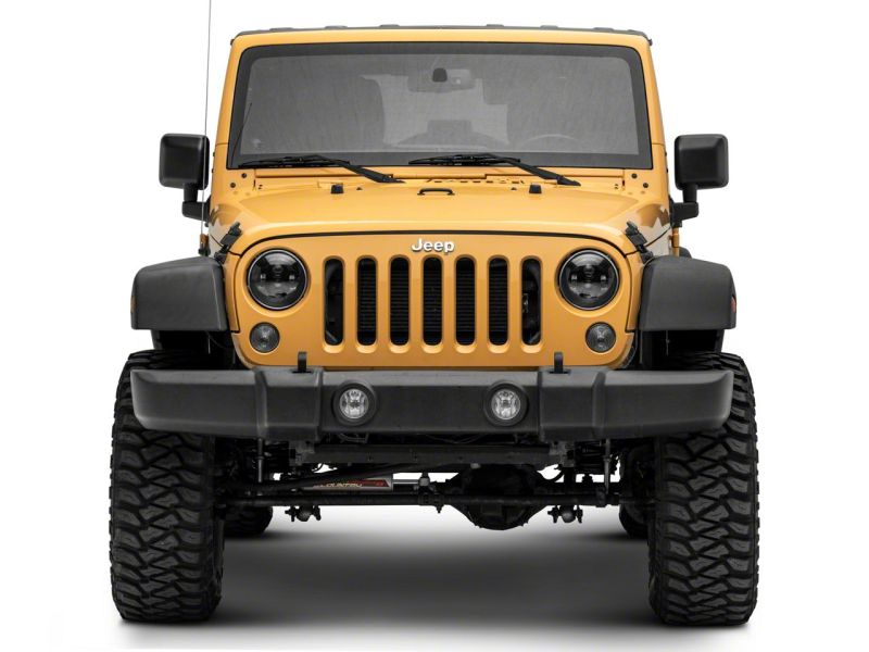 Raxiom 07-18 Jeep Wrangler JK 7-In LED Headlights- Blk Housing (Clear Lens) J154695 J154695 Photo - Close Up