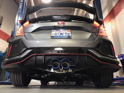 Injen 17-19 Honda Civic Type-R 3in SS Cat-Back Exhaust w/ Dual Burnt Titanium Tips SES1582TT SES1582TT Photo - Mounted