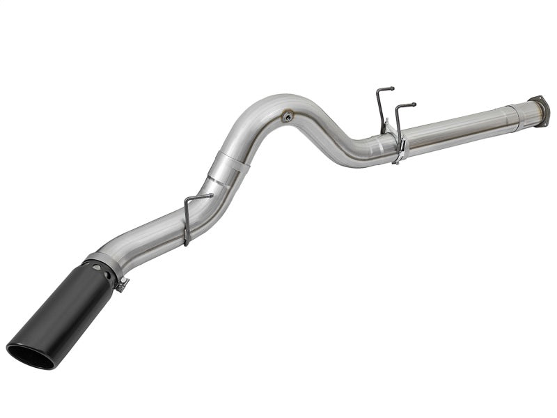 aFe ATLAS 5in DPF-Back Aluminized Steel Exhaust System w/Black Tip - Ford 49-03090-B Photo - Unmounted