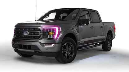 ORACLE Lighting Oracle 21-22 Ford F-150 ColorSHIFT RGB+W Headlight DRL Upgrade Kit w/ RF Controller 1460-330 1460-330 Photo - Mounted