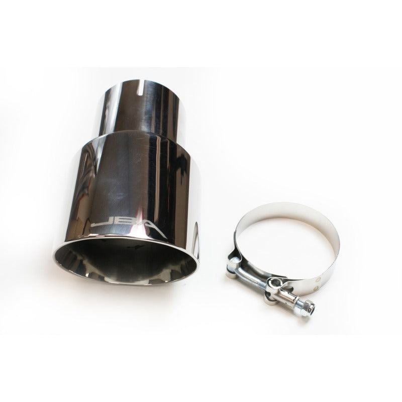 JBA 3in x 4in x 7-1/4in Double Wall Polished Chrome Tip - Clamp On 12-08272 12-08272 Photo - Primary