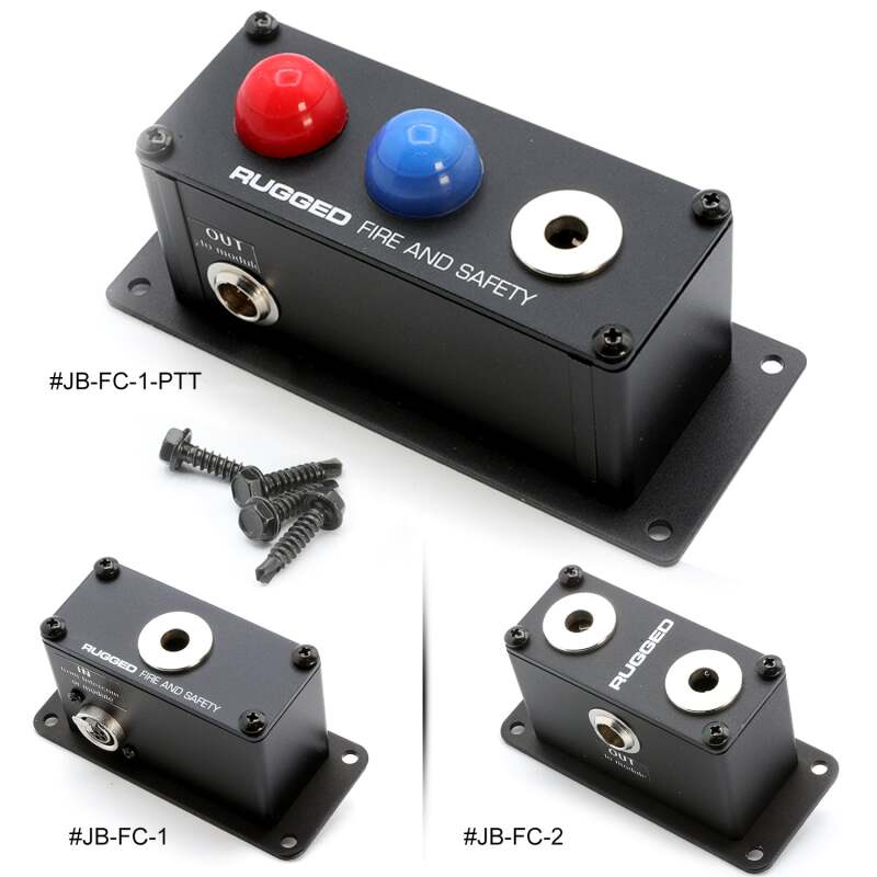 Rugged Radios Jack Box Headset Stations for RRP800 Fire & Safety Intercoms w/ Dual PTT JB-FC-1-PTT JB-FC-1-PTT Photo - Primary