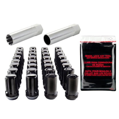 McGard SplineDrive Tuner 8 Lug Install Kit w/Locks & Tool (Cone) M14X1.5 / 22mm Hex - Blk 65815BK 65815BK Photo - out of package