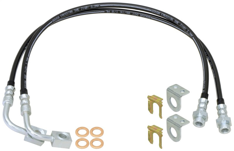 RockJock JK Braided Brake Hose Kit 23.5in Long CE-9807FBLK CE-9807FBLK Photo - Primary
