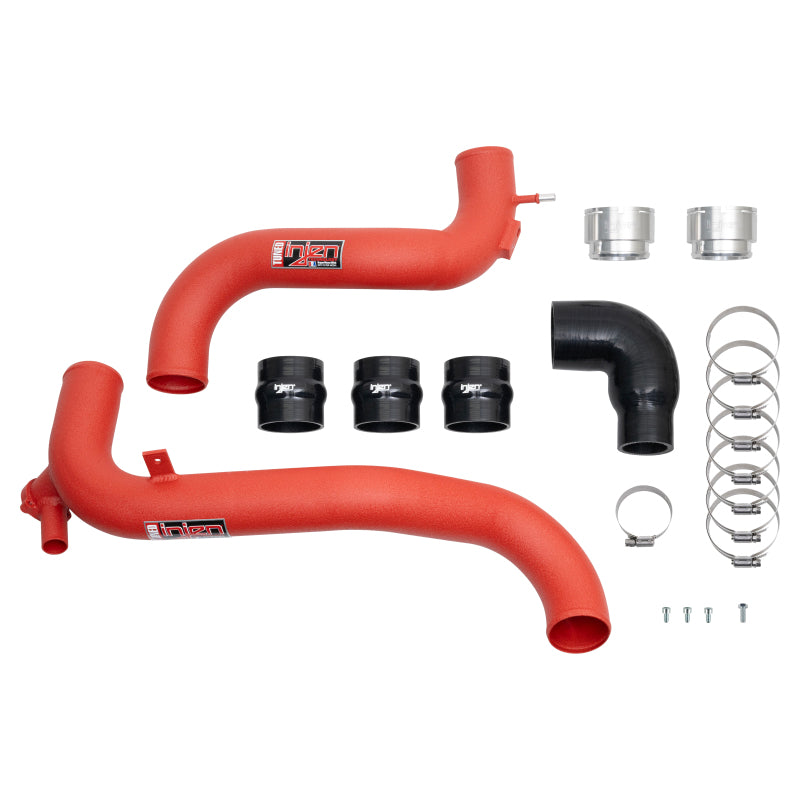 Injen 21-23 Ford Bronco L4-2.3L Turbo EcoBoost SES Intercooler Pipes Wrinkle Red SES9300ICPWR SES9300ICPWR Photo - out of package