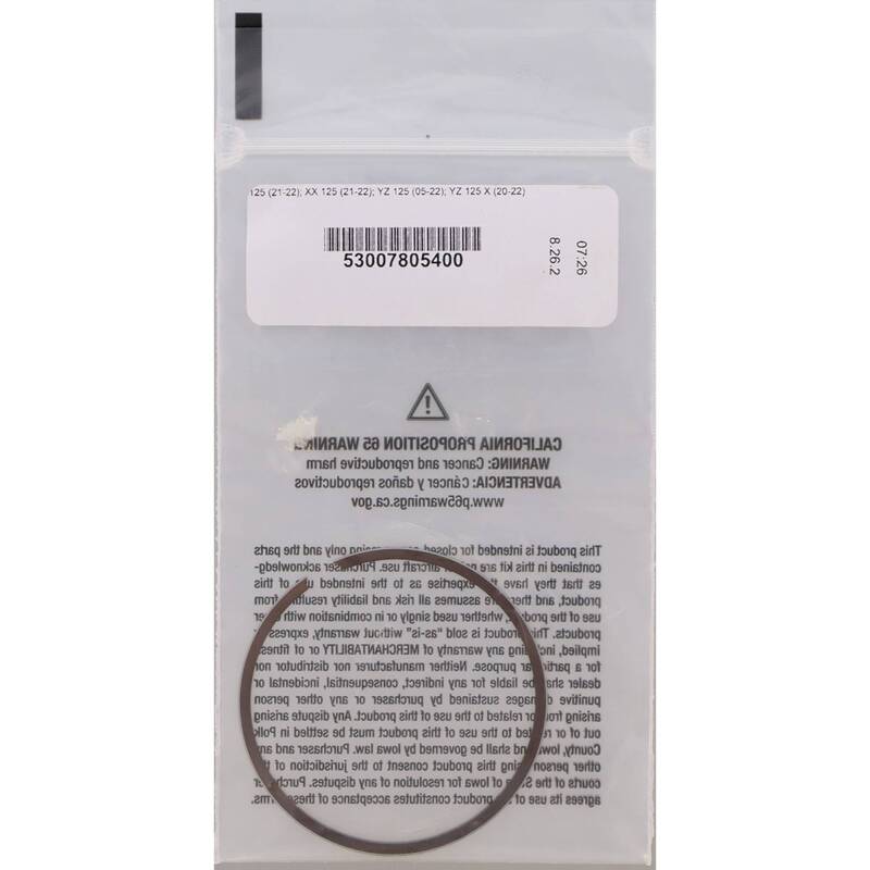 Vertex Pistons Vertex Piston 12-22 TM EN 125 125cc Replacement Rings - Single 53007805400 53007805400 Photo - Primary