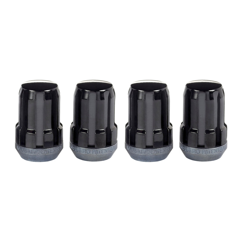 McGard SplineDrive Lug Nut (Cone Seat) M12X1.5 / 1.24in. Length (4-Pack) - Black (Req. Tool) 65357BK 65357BK Photo - Primary