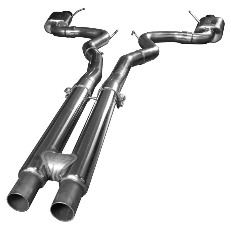 Kooks 15+ Mustang 5.0L 4V Convertible 3in Cat-Back w/ H-Pipe 4in Slash Cut B 11514411 Photo - Unmounted