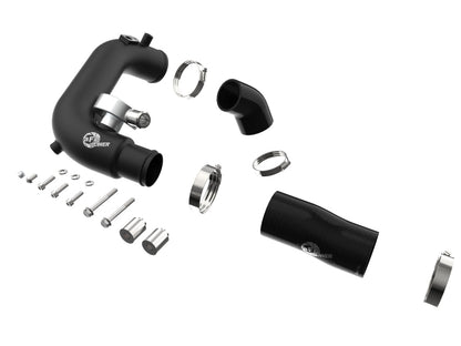 aFe BladeRunner 2 1/2in Intercooler Hot Side Charge Pipe 18-21 Jeep Wrangler JL L4-2.0L (t) - Black 46-20468-B 46-20468-B Photo - Unmounted