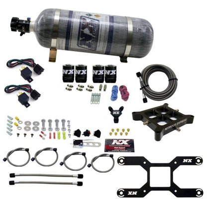 Nitrous Express 4150 Dual Stage Billet Crossbar Nitrous Kit (50-300 & 100-500HP) w/Composite Bottle 66042-12 66042-12 Photo - Primary