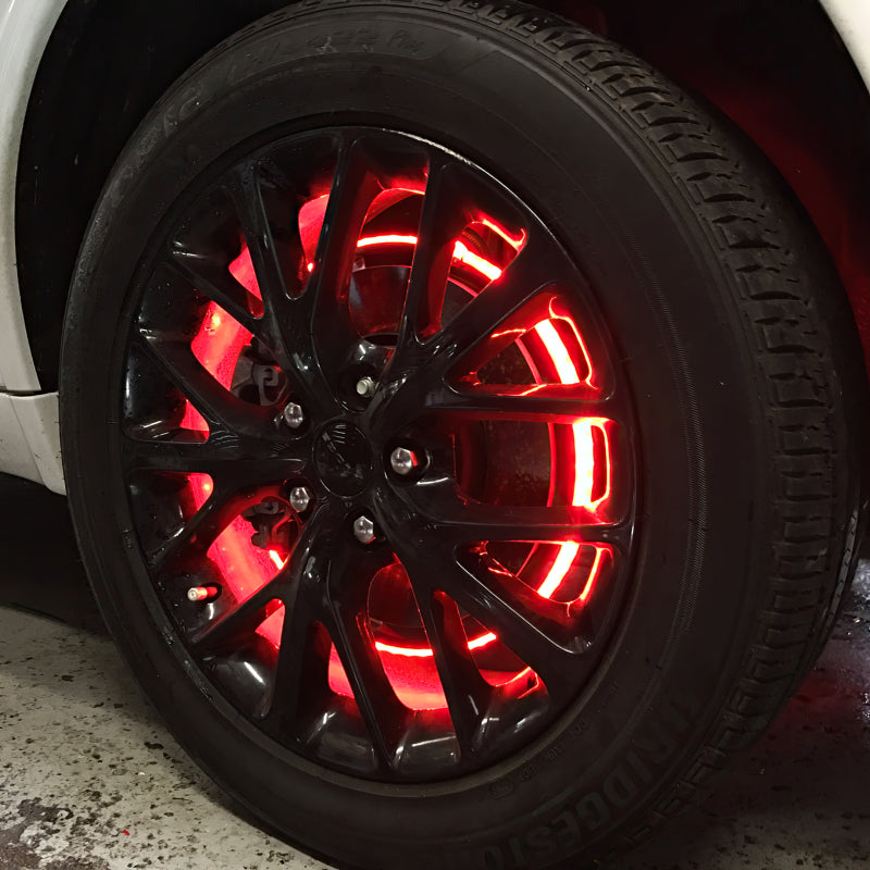 ORACLE Lighting Oracle LED Illuminated Wheel Rings - Double LED - Red 4228-003 4228-003 Photo - lifestyle view