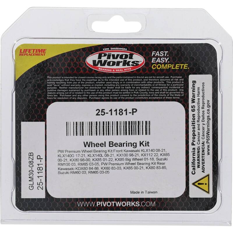 Pivot Works Pw Premium Wheel Bearing 25-1181-P 25-1181-P Photo - Primary