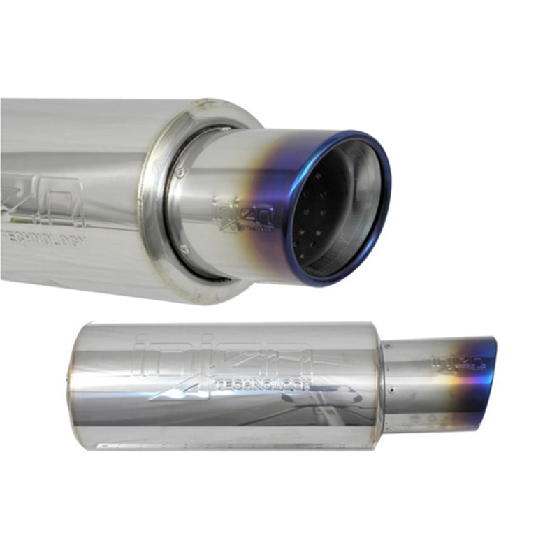 Injen Stainless Steel 3.0 Inch Universal Muffler - Titanium Burnt Rolled Tip SES300TT Photo - Unmounted