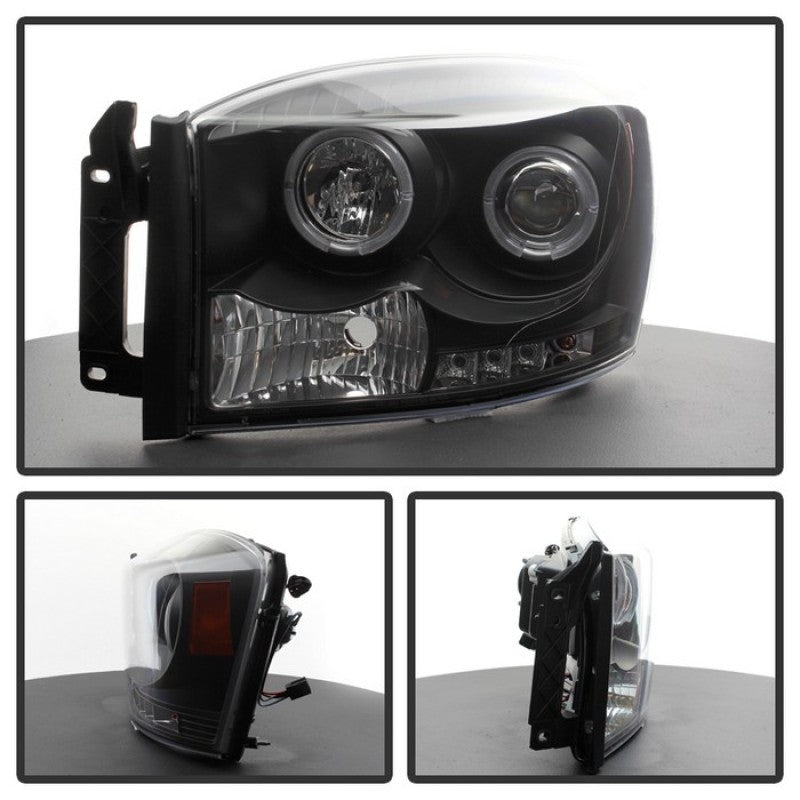 Spyder Dodge Ram 1500 06-08/Ram 2500 06-09 Projector Headlights LED Halo LED Blk PRO-YD-DR06-HL-BK 5010001 5010001 User 1