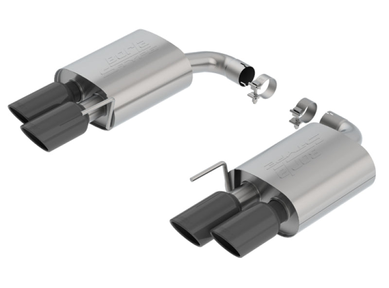 Borla 18-19 Ford Mustang GT 5.0L 2.5in S-Type Exhaust w/o Valves (Rear Section Only) - Black Chrome 11953BC 11953BC Photo - Primary