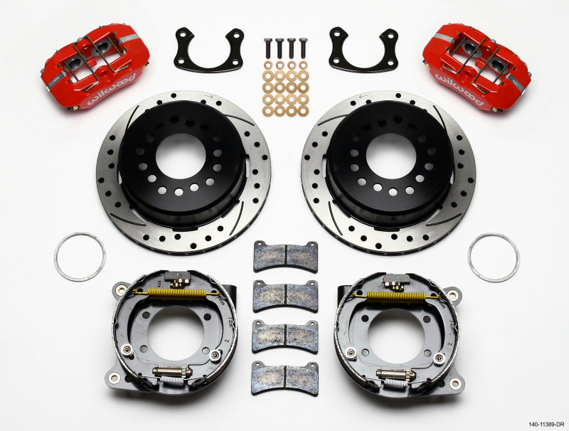Wilwood FDP-LP 11.00" P-Brake Kit, Drill-Red, New Big Ford 2.50" Offset 140-11389-DR Photo - Primary