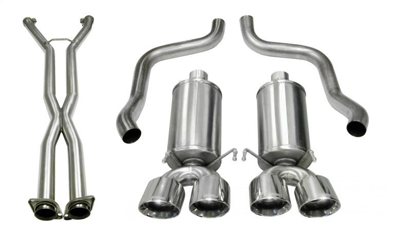 Corsa Performance 2.5" Dual Rear Exit Cat-Back Exhaust System with Twin 3.5" Tips 14470CB Photo - Primary