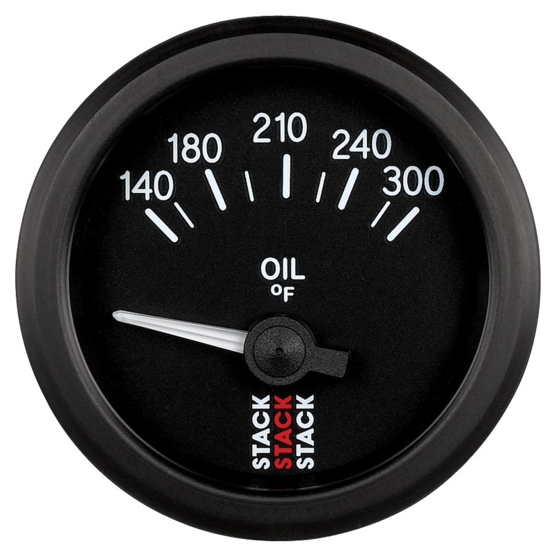 Autometer Stack 52mm 140-300 Deg F 1/8in NPTF Electric Oil Temp Gauge - Black ST3210 ST3210 Photo - Primary
