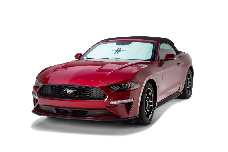Covercraft UVS100 Premier Series Custom Sunscreen with Ford Mustang Tri-Bar logo UFP11372WH UFP11372WH Photo - out of package