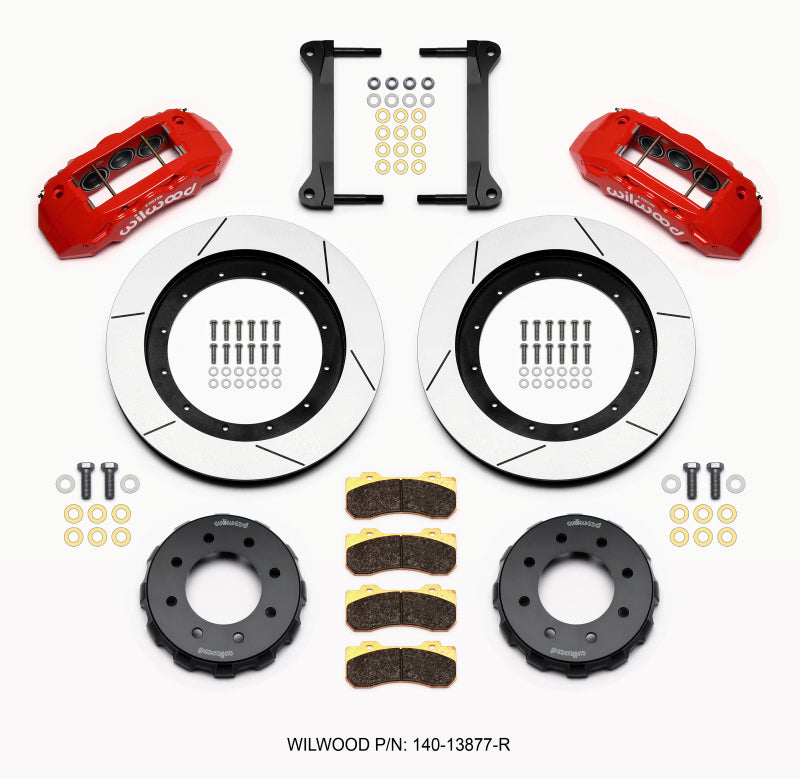 Wilwood TX6R Front Kit 16.00in Red 1999-2010 GM H2 Truck/SUV 2500 140-13877-R 140-13877-R Photo - Primary
