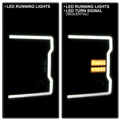 SPYDER Signature 20-22 Ford F250/F350 (Halogen) Proj. Headlights - Black (PRO-YD-FS20HALSI-SEQ-BK) 5088628 5088628 Photo - Unmounted