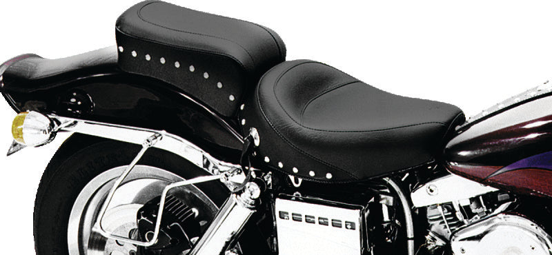 Mustang Motorcycle Mustang 58-84 Harley FX/FL Standard Touring 1PC Seat w/Studs - Black 75302 75302 Photo - Primary