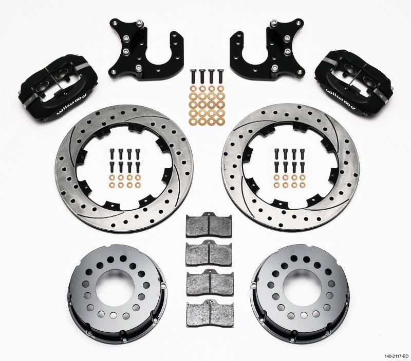 Wilwood FDL P/S Rear Kit, Drilled Rotor Mopar-Dana 2.36" Offset 140-2117-BD Photo - Primary