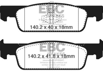 EBC 16-17 Smart Fortwo Greenstuff Front Brake Pads DP22335 DP22335 Photo - Primary