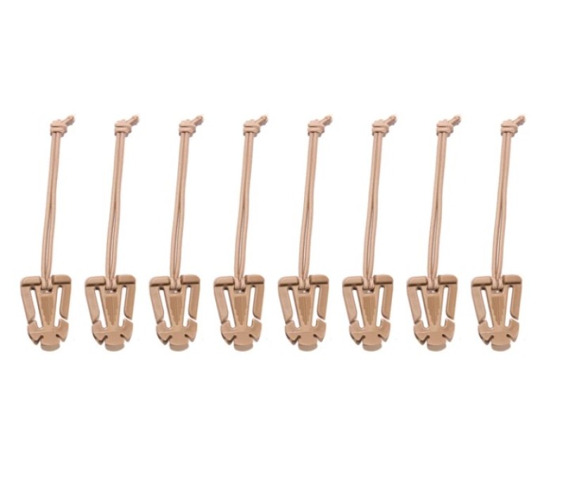 BuiltRight Industries Tan Elastic Tech Panel Clips - 8pc Kit 105023