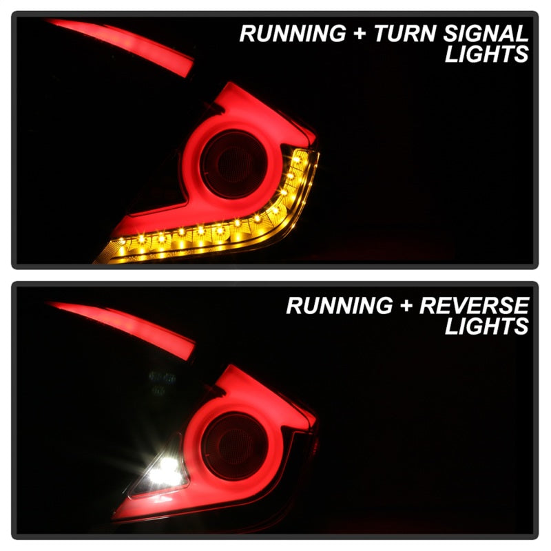 Spyder 16-19 Honda Civic 4 Door Light Bar LED Tail Lights - Black - ALT-YD-HC164D-LB-BK 5086051 5086051 Photo - Unmounted