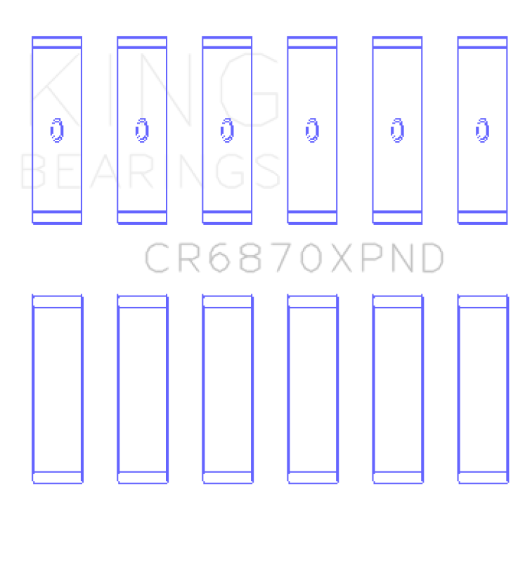 King Engine Bearings King Nissan VR38DETT (Size STDX) PMax Black Performance Con Rod w/ Dowel Hole Bearing Set CR6870XPNDSTDX CR6870XPNDSTDX Photo - Primary