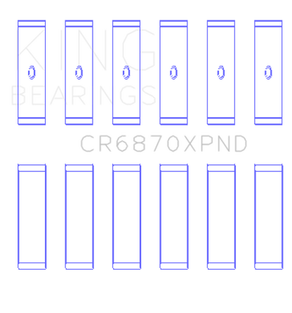 King Engine Bearings King Nissan VR38DETT (Size STDX) PMax Black Performance Con Rod w/ Dowel Hole Bearing Set CR6870XPNDSTDX CR6870XPNDSTDX Photo - Primary