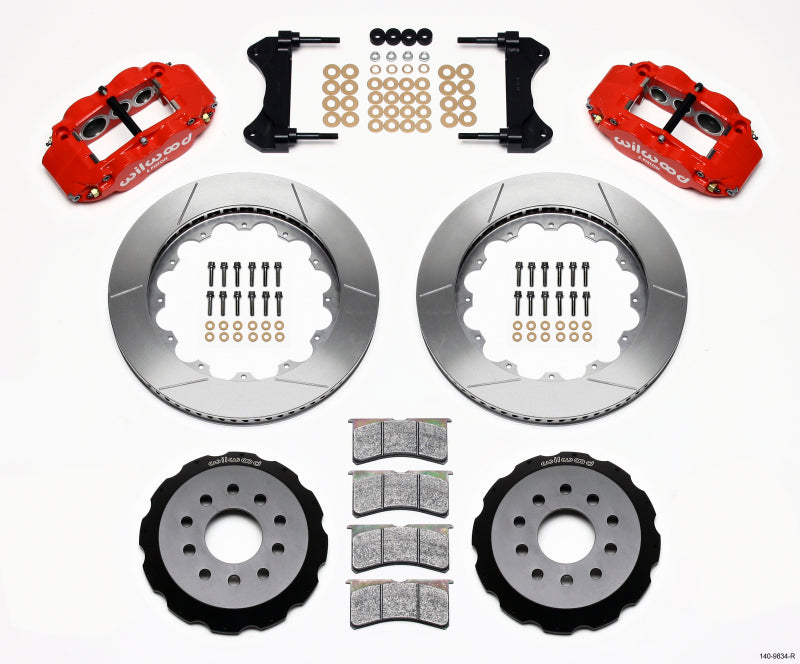 Wilwood Narrow Superlite 6R Front Hat Kit 14.00in Red 98-02 Camaro/Firebird 140-9834-R 140-9834-R Photo - Primary